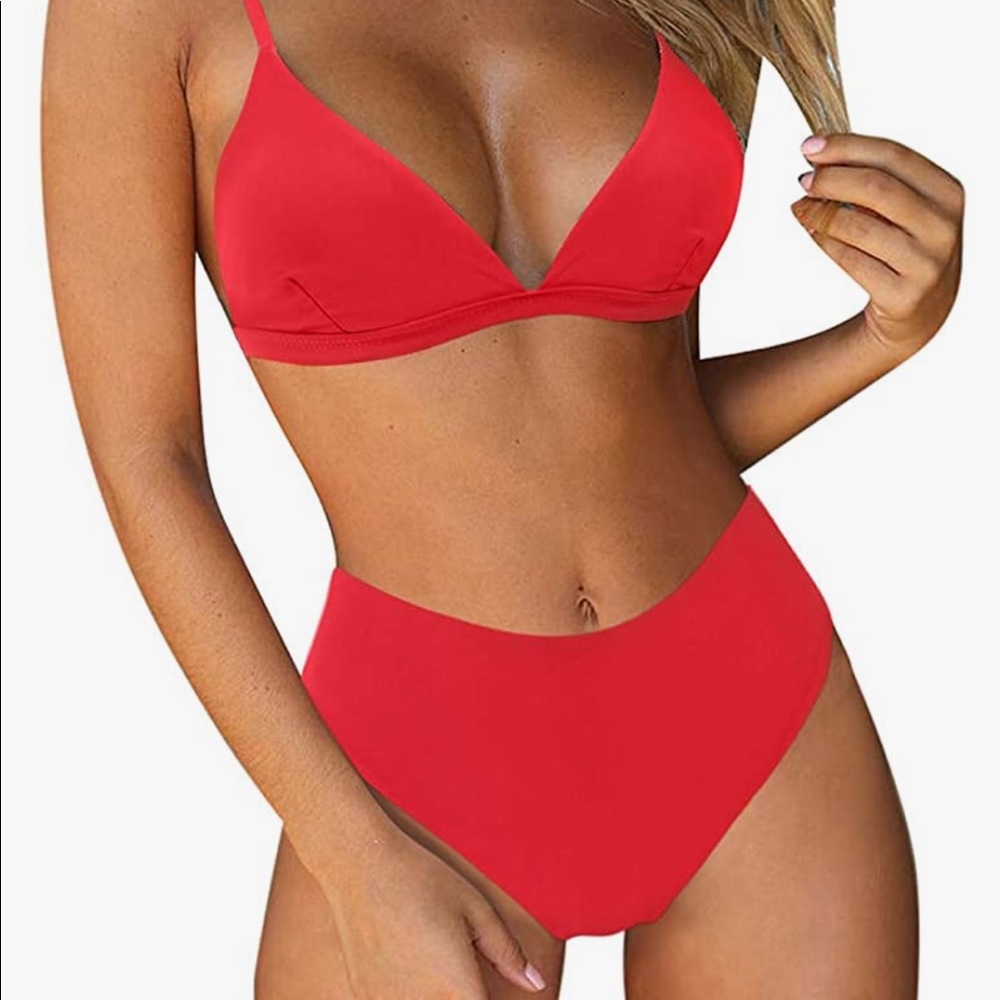 NWT Women’s Red High Waisted Bikini